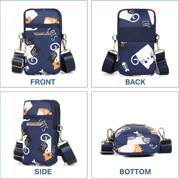 Cell Phone Crossbody Bag Lightweight Adjustable Organizer for Women - Picture 5 of 7